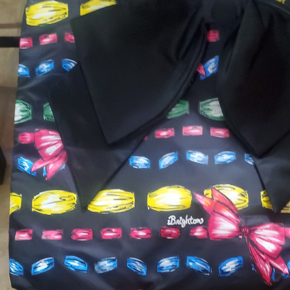 Brighton Black Tote with Vibrant Gem Design